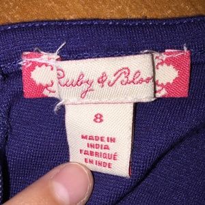 Navy Blue & black laced Girls size 8 dress.